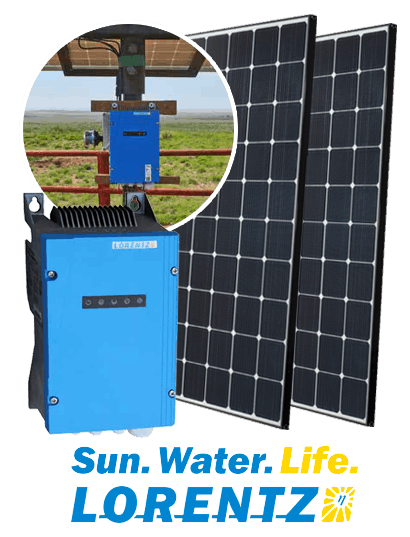 Lorentz solar water pump, controller and panel