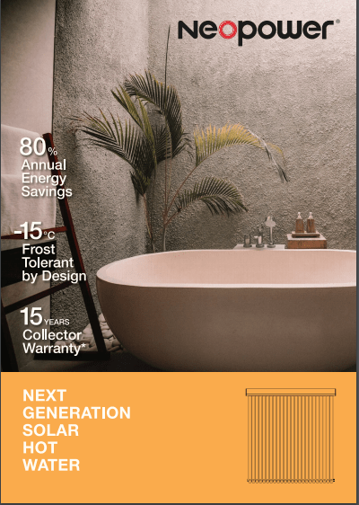 Cover of the Neopower hot water brochure