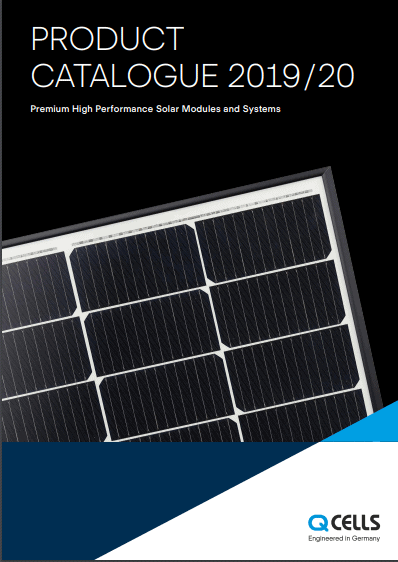 Cover of the Q CELLS product catalogue 2019/20
