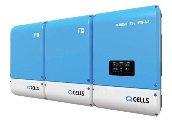SolarEdge inverter and battery mounted on a wall