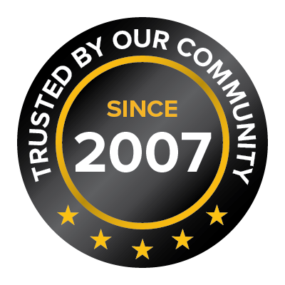 Trusted by our community since 2007 badge