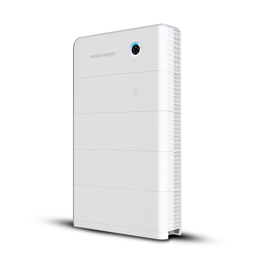 A stacked Sigenergy SigenStor battery and inverter tower