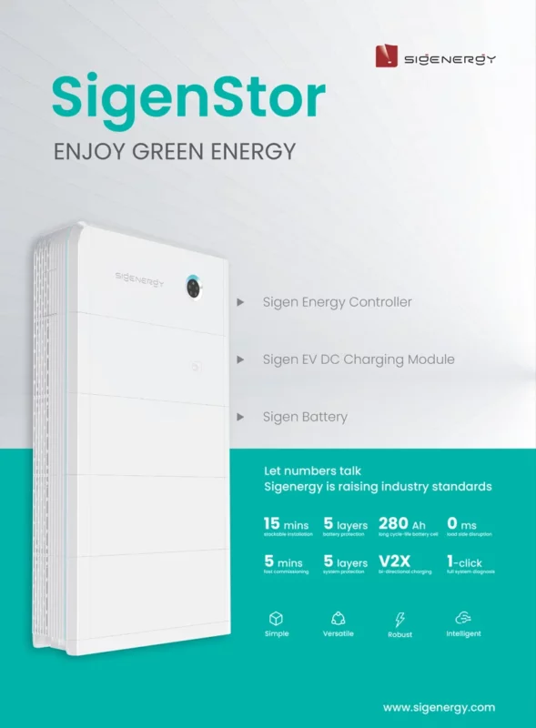 Cover of the Sigenergy SigenStor brochure