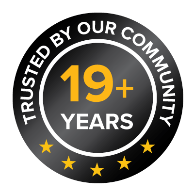 Trusted by our community for 19+ years badge